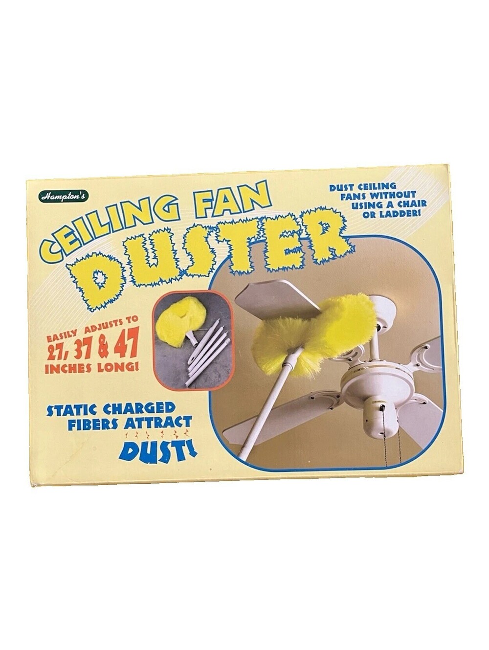 VTG Hamptons Duster Ceiling Fan Microfiber Brush Dust Dirt Cleaner Cleaning NEW